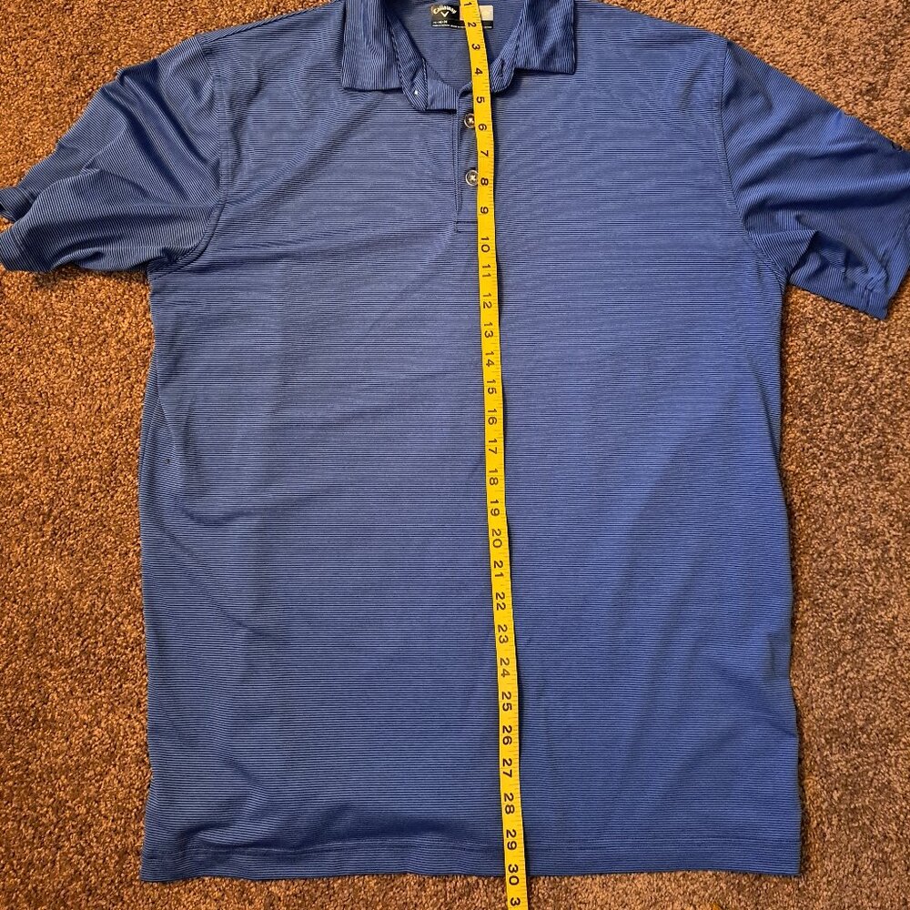 Callaway Men's Opti Dri Short Sleeve Striped Golf Polo Shirt - Picture 7 of 8